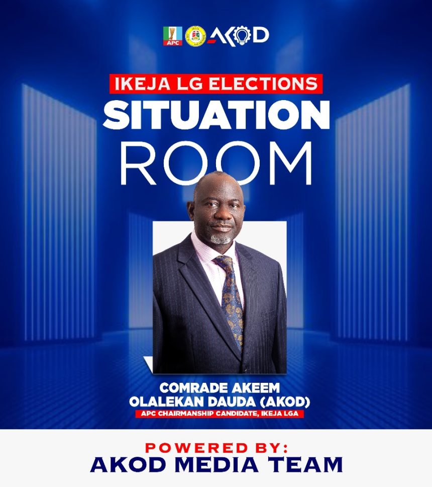 IKEJA LGA ELECTION SITUATION ROOM ACTIVATED TO ENSURE REAL-TIME MONITORING AND RESULT COLLATION